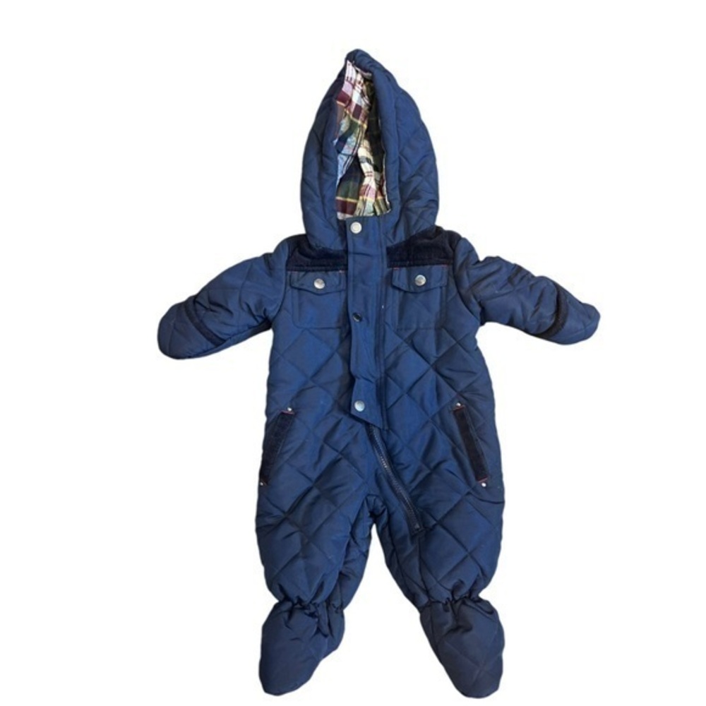 ▶️ Rothschild ◀️ 3-6 month Navy quilted Baby Snow Suit